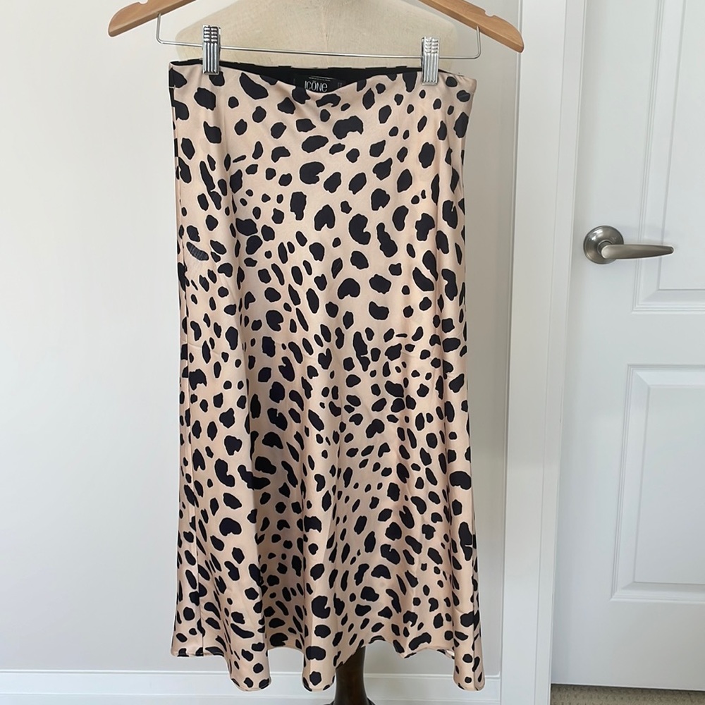 Animal Print Simons Silk Skirt